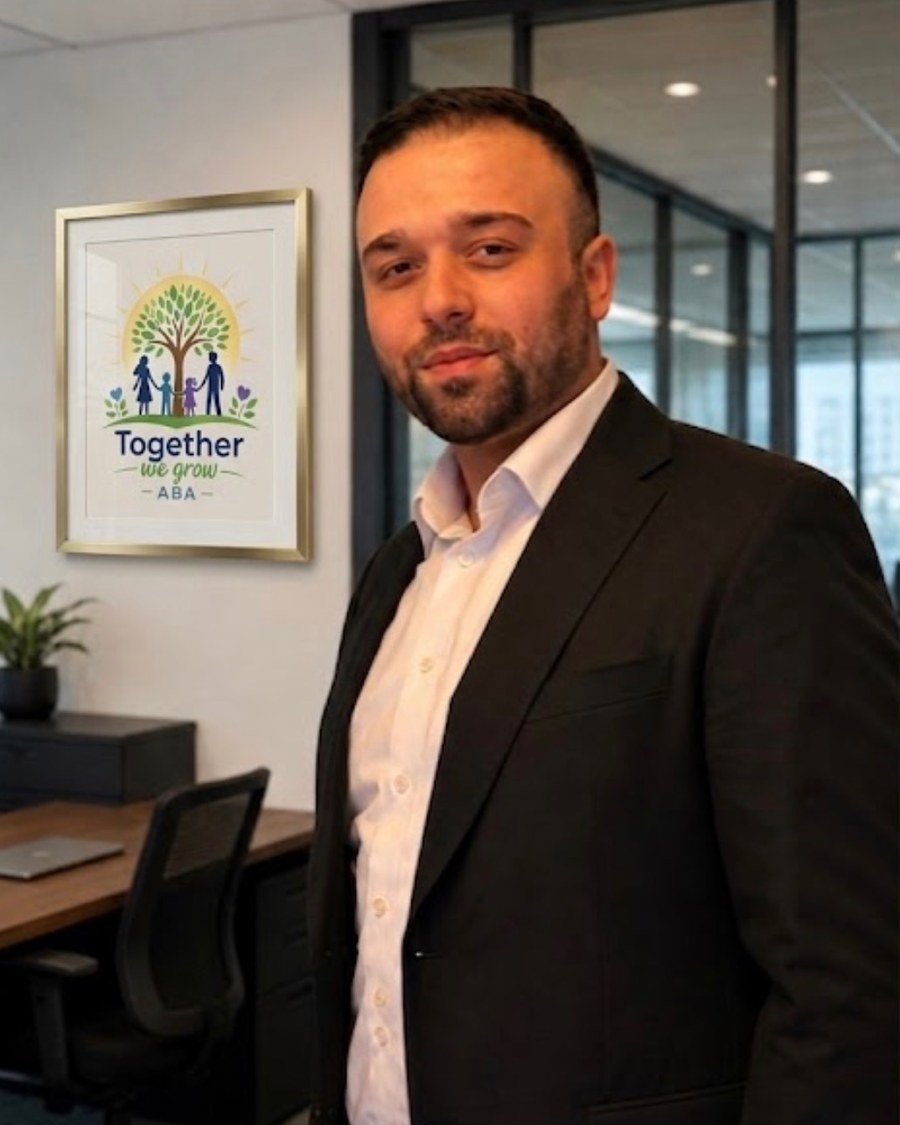 Eliron Shamalov, MSEd, BCBA, LBA — Founder and Clinical Director of Together We Grow ABA, in the practice office